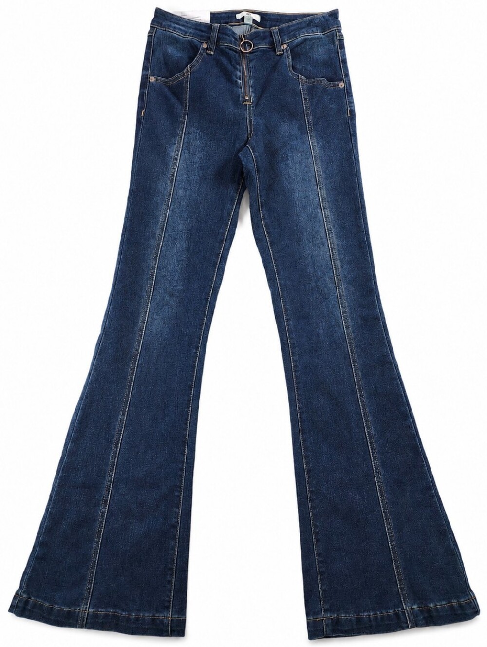 BP Nordstrom Flare Jeans Womens 28 Front Seam O-Ring Zip Y2K NWT